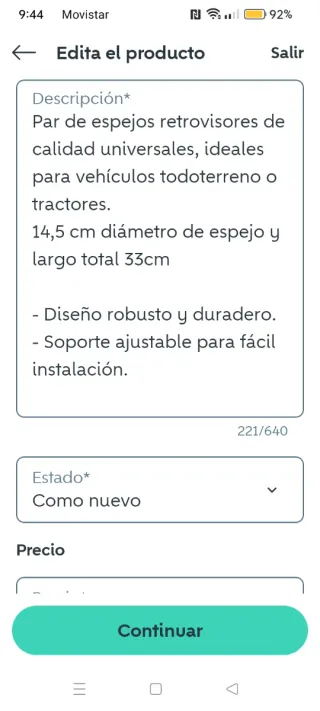 Par Espejos Retrovisores 4x4