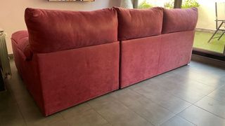 Sofá Chaise Longue Rosa/Rojo