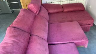 Sofá Chaise Longue Rosa/Rojo