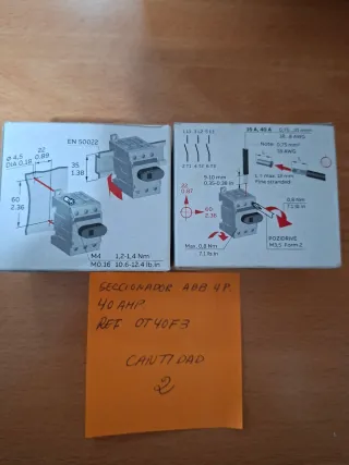 Seccionador ABB OT40F3 3P 40A