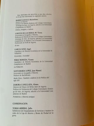 Libro historia de Segovia