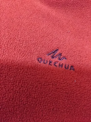 Sudadera polar Quechua roja cremallera