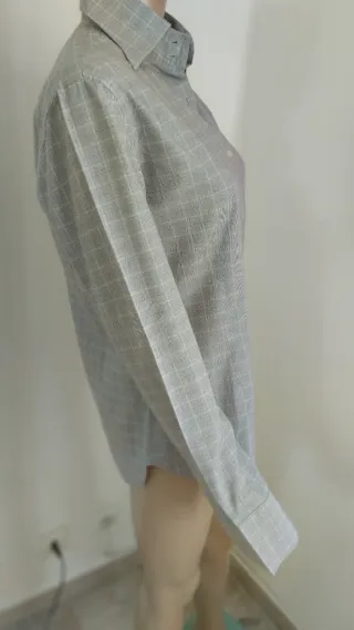 Camicia donna grigia a quadri