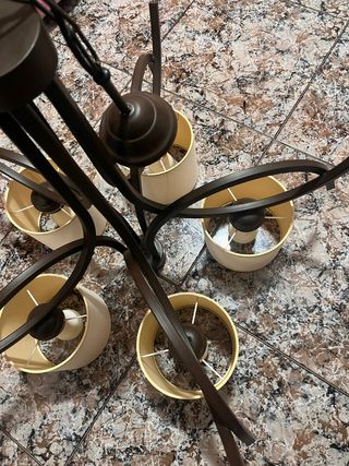 Lámpara Vintage Tela y Metal