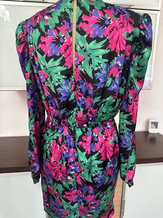 Vestido Morgan Estampado Flores Drapeado