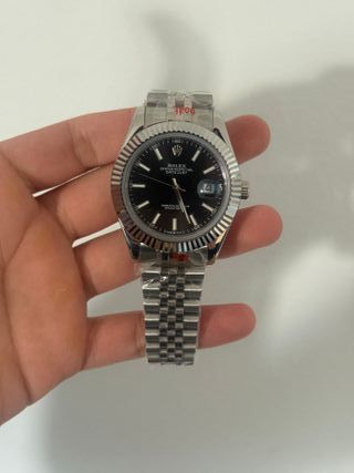 Rolex Datejust Negro y Plateado