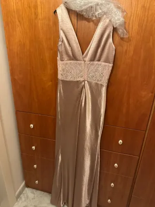 Abito da donna beige/oro con pizzo