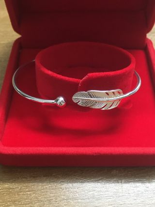 Pulsera con diseño de pluma