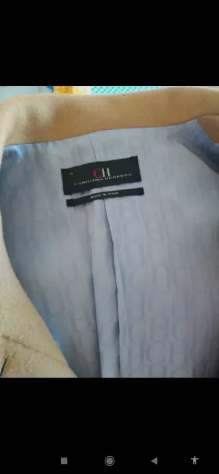 Abrigo largo Carolina Herrera Beige