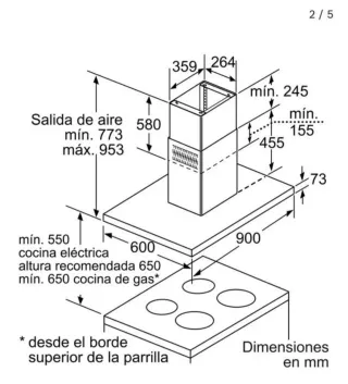 Campana Extractora Bosch Acero Inoxidable