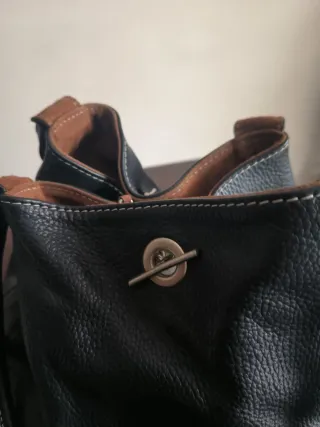 Borsa secchiello pelle nera