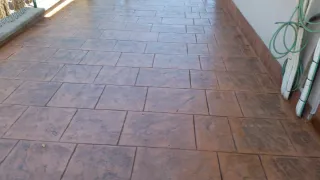 Pavimento impreso imitación piedra