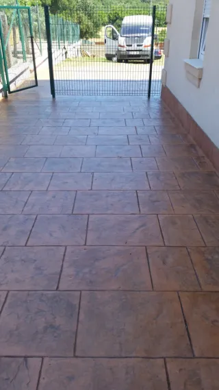 Pavimento impreso imitación piedra