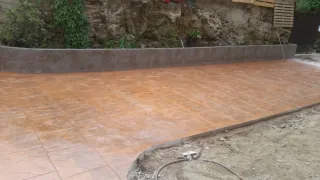 Pavimento impreso imitación piedra