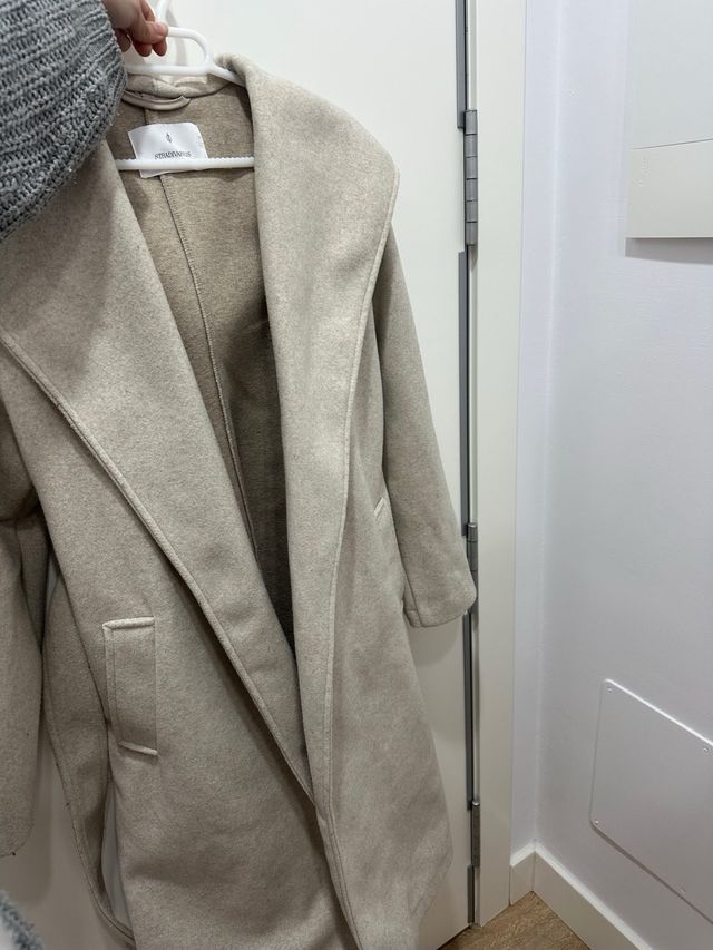 Chaqueta Beige/Gris Talla Única S