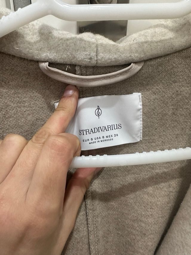 Chaqueta Beige/Gris Talla Única S