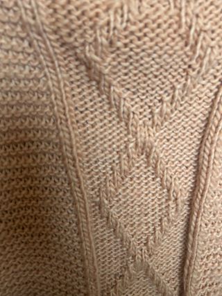 Poncho tejido a mano naranja