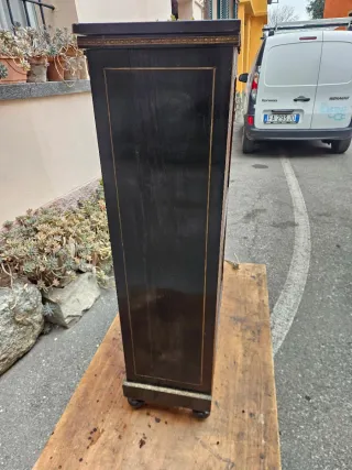 Secretaire Boulle antico nero e oro Napoleone III