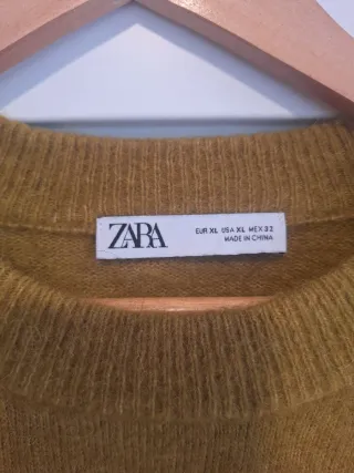 Jersey Zara Punto Liso Verde