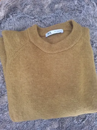 Jersey Zara Punto Liso Verde