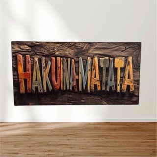 Targa decorativa Hakuna-Matata