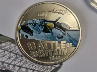 Lote 3 Monedas Batalla Gran Bretaña 2010 WWII