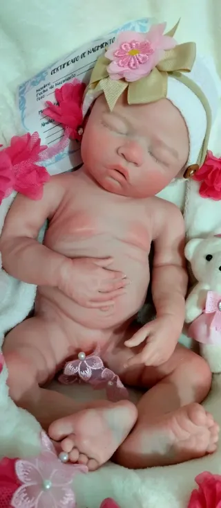 Bebé Reborn Silicona Completa 44cm