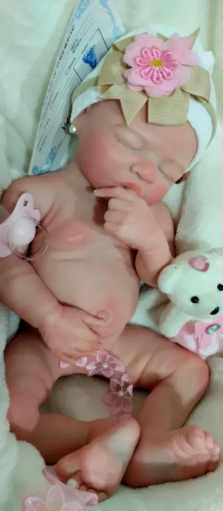 Bebé Reborn Silicona Completa 44cm