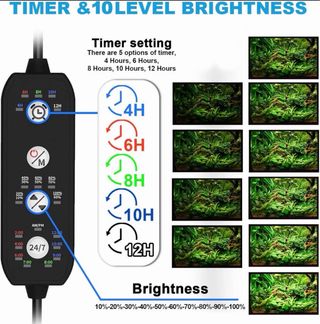Luz LED Acuario Plantado RGB Control