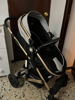 Carrito Bebé Kikka Boo Amaia Negro/Dorado