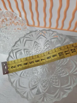 Cuencos vintage relieve cristal tallado