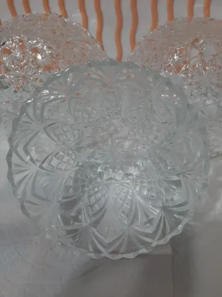 Cuencos vintage relieve cristal tallado