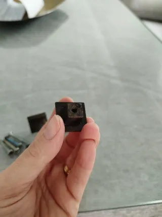 Tiradores de bronce cuadrados (4 unidades)