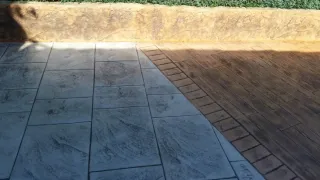 Pavimento impreso imitación piedra