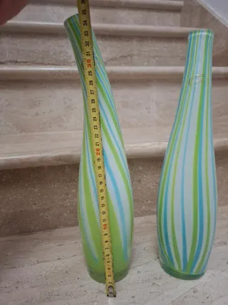 Juego de 2 jarrones de cristal