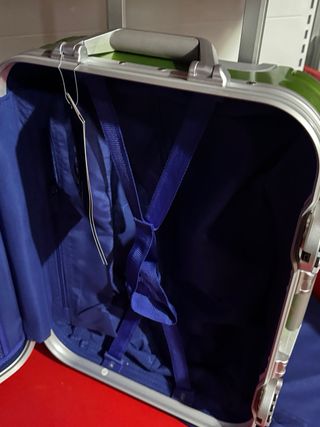 Trolley da cabina verde e argento