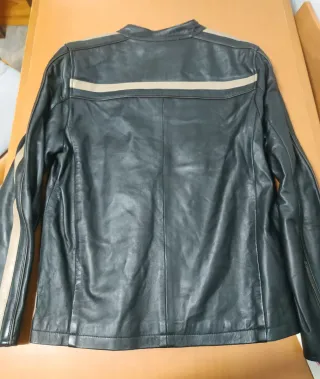 Cazadora de cuero OSX negra