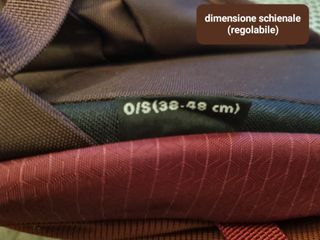 zaino REGOLABILE Osprey rosso Sirrus 26 *NEW