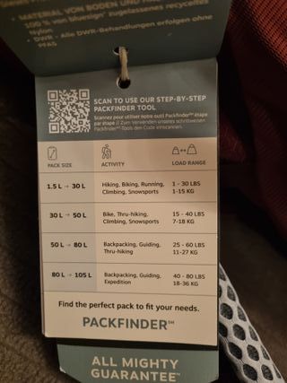 zaino REGOLABILE Osprey rosso Sirrus 26 *NEW