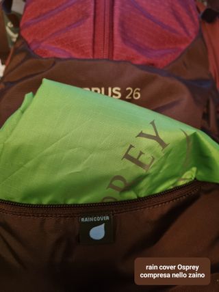 zaino REGOLABILE Osprey rosso Sirrus 26 *NEW