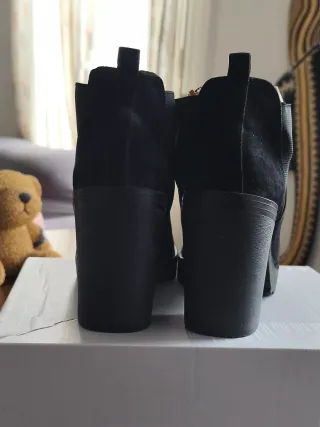 Botas tacón plataforma negras talla 37