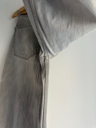 Vaqueros Wide Leg Stradivarius Gris Tiro Alto 38