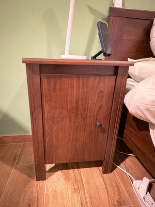 Cama 160cm IKEA + 2 Mesitas Madera