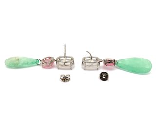 pendientes plata 925mm con piedra con cuarzo