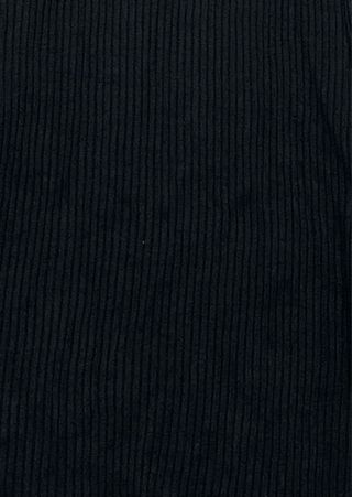 Vestido negro cuello alto canalé