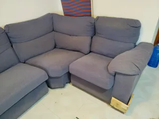 Sofá modular esquinero gris azulado
