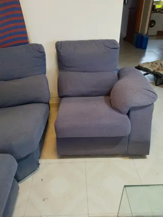 Sofá modular esquinero gris azulado