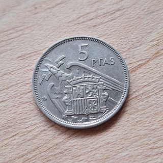 Set de 50 Monedas 5 Pesetas de Franco