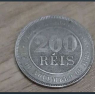 Moneda 200 Reis 1889
