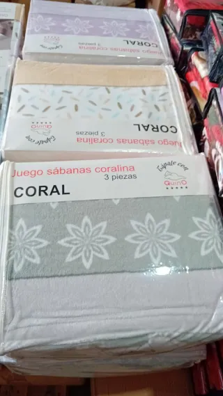 Juego Sábanas Coralina Quino 150/135/90 3 Piezas